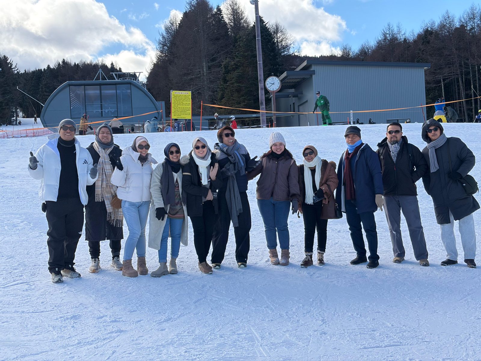 Group in the snow